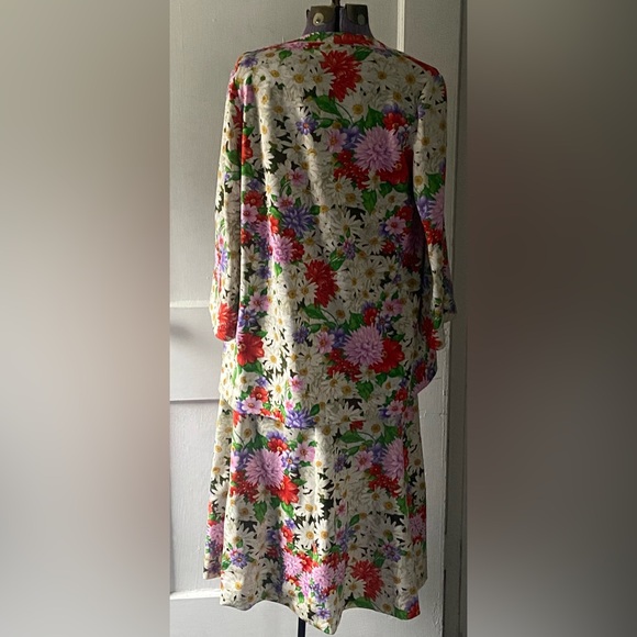 Vintage Goldworm Dress/Sweater Set Floral Small/Medium - Picture 5 of 10